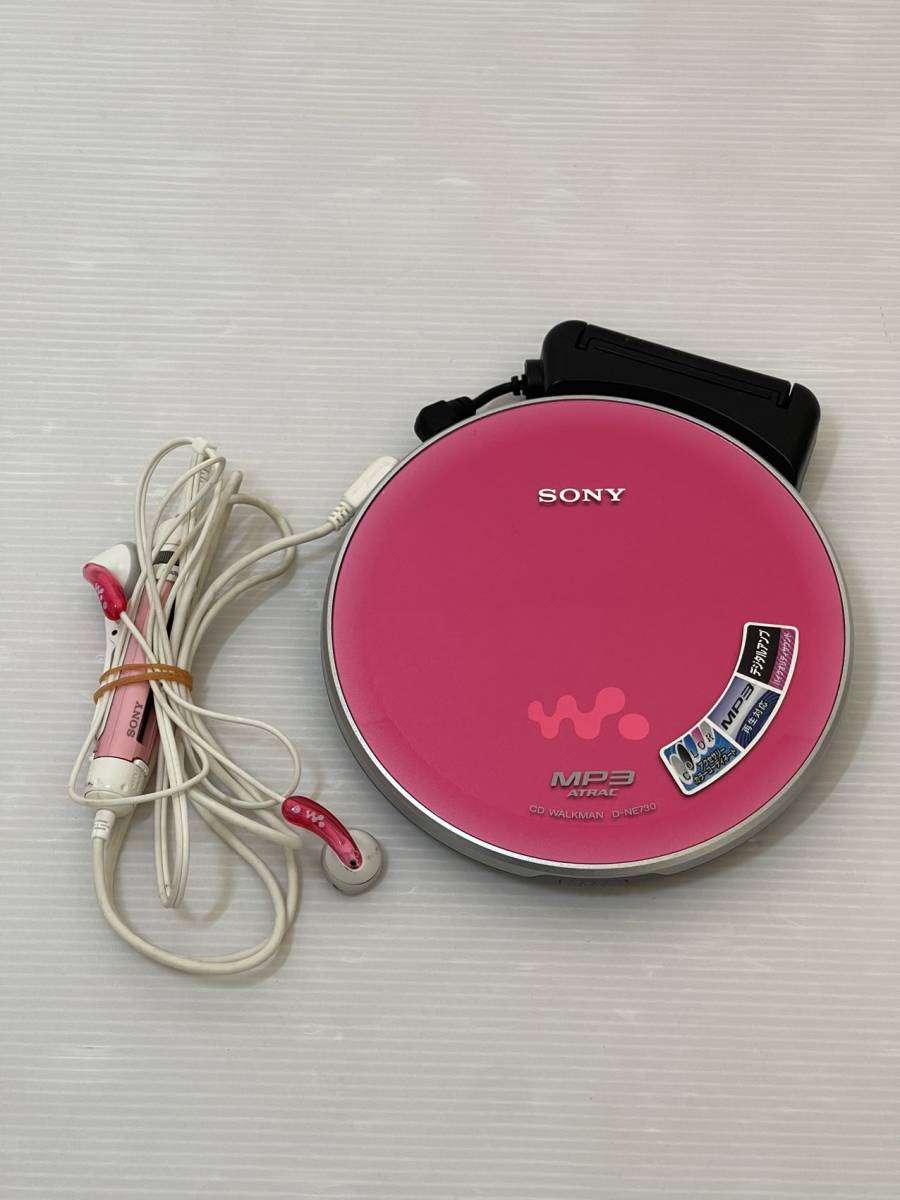 オーディオ機器 SONY D-NE730 ピンク ソニー ポータブルCDプレーヤー