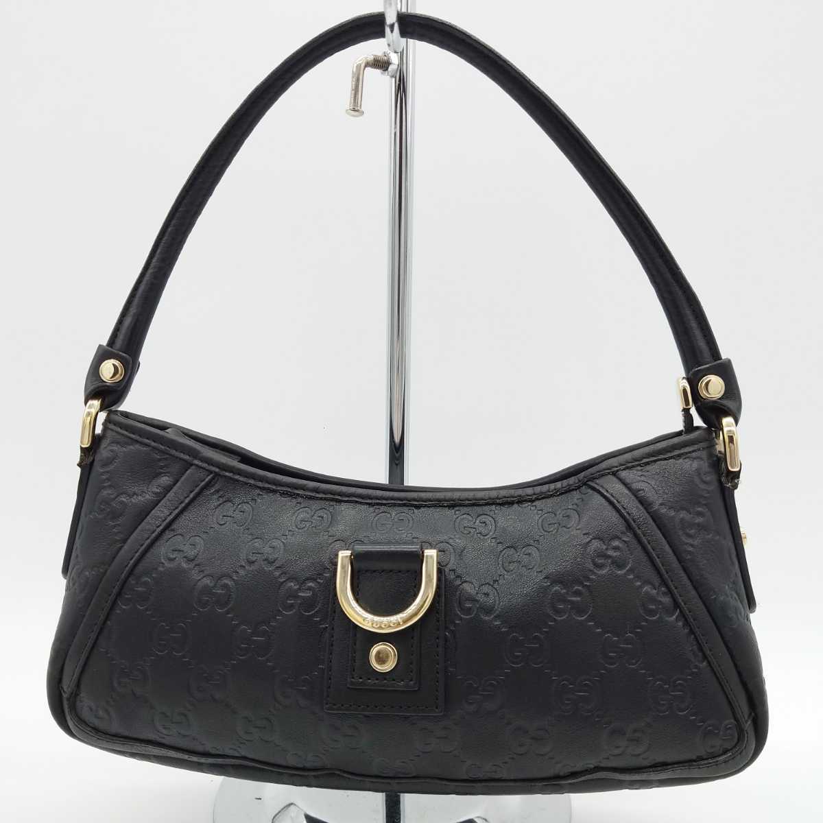 □美品□ GUCCI グッチ アビー ロゴマーク 金具 スタッズ シマレザー 
