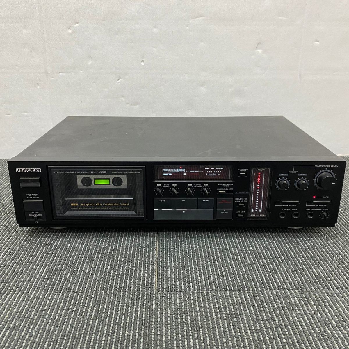 ♪ KENWOOD ケンウッド KX-1100G カセットデッキ 元箱付き 中古 現状品