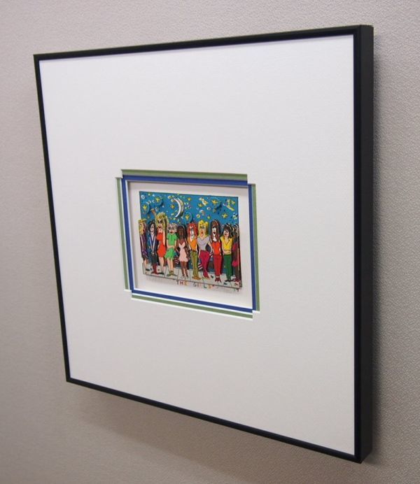 真作保証】 ジェームス・リジィ 「THE GIRLS」 直筆サイン 3D シルク