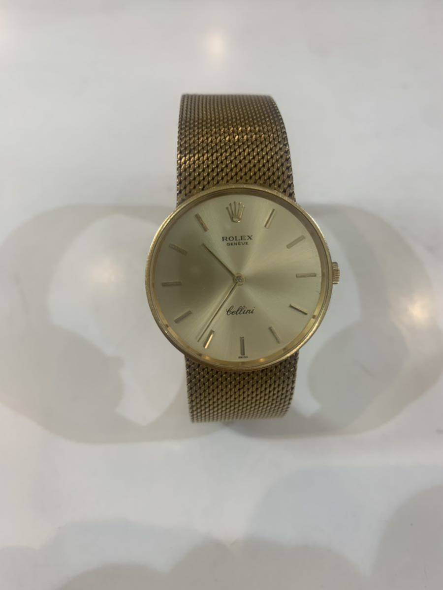ゆう ROLEX ロレックス チェリーニ 金無垢 手巻き 稼働品 18K刻印有 67.7g