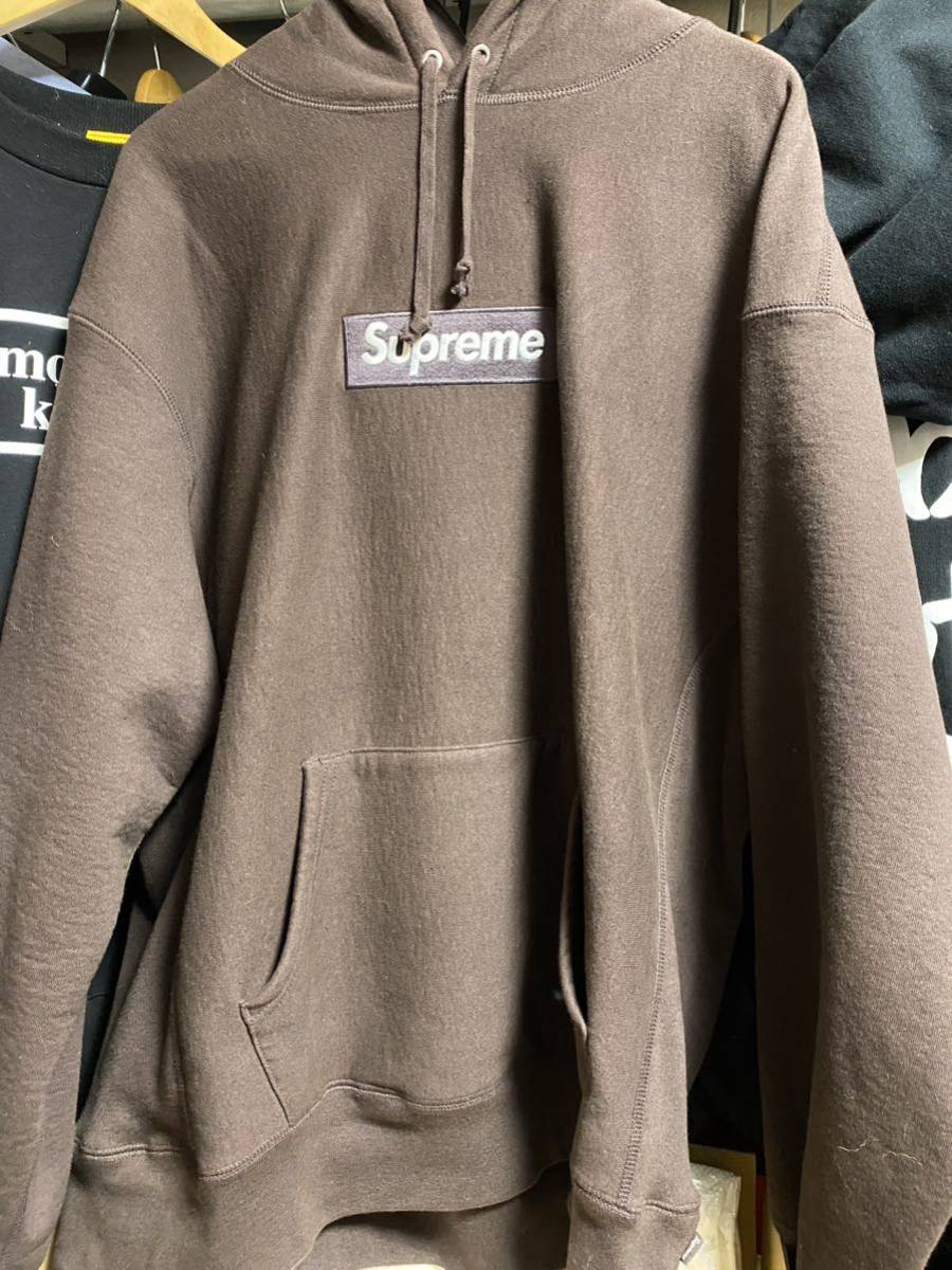 サイズXL Supreme 21aw Box Logo Hooded Sweatshirt Dark Brown