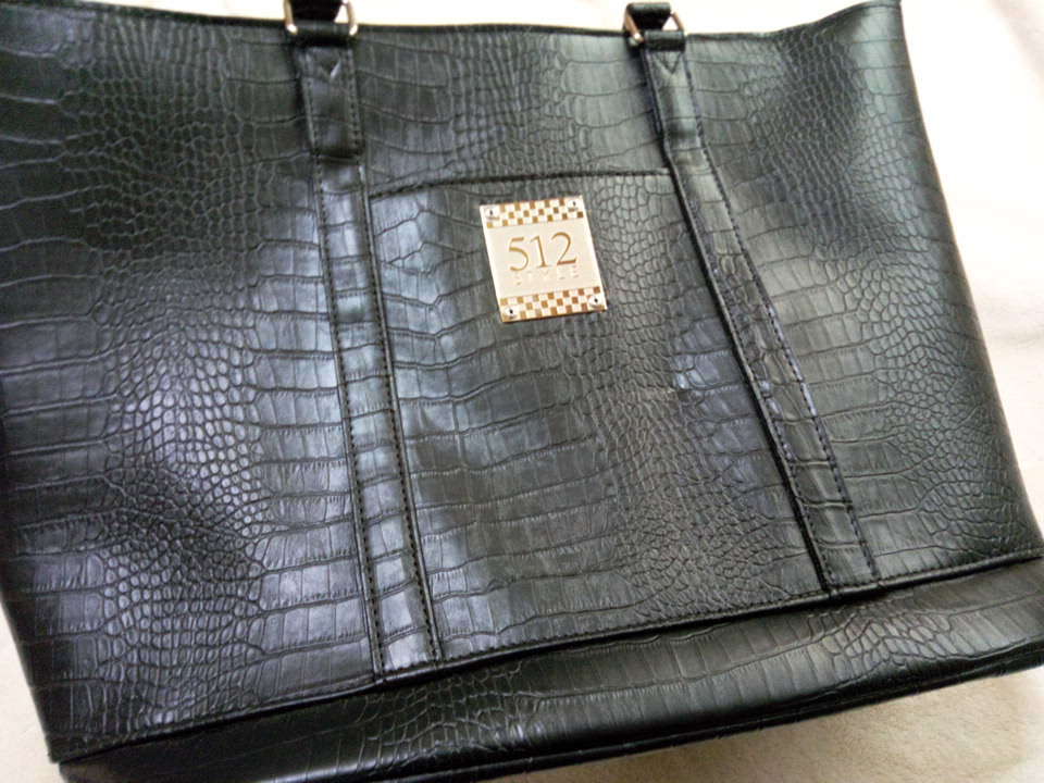 未使用品 512STYLE 高級クロコ型押し合革レザー ゴルフトートバッグ 