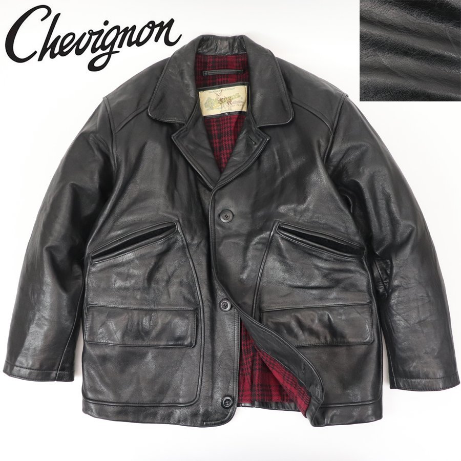 フランス製chevignon girlsシェビニオンガールズ 牛革ジャケットМ うま