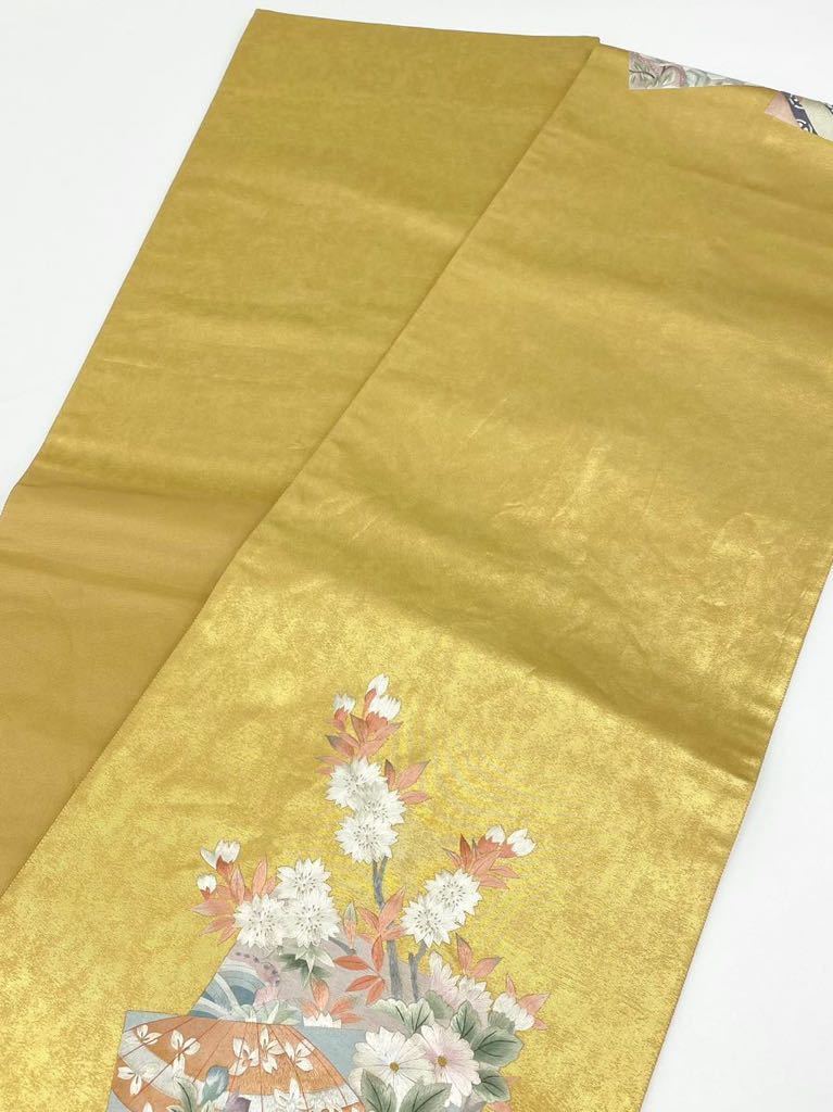 蘇州刺繍 相良刺繍 お太鼓 袋帯 菱文様 花柄 華文様 正絹 k022 蘇州刺繍 相良刺繍 袋帯 南天 花文様 正絹 お太鼓柄 正絹 袋帯 蘇州
