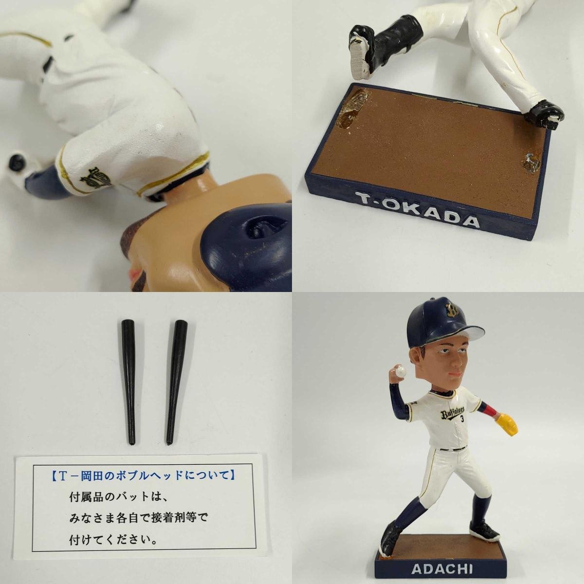 オリックス・バファローズ ボブルヘッドフィギュアT-岡田 3個セット