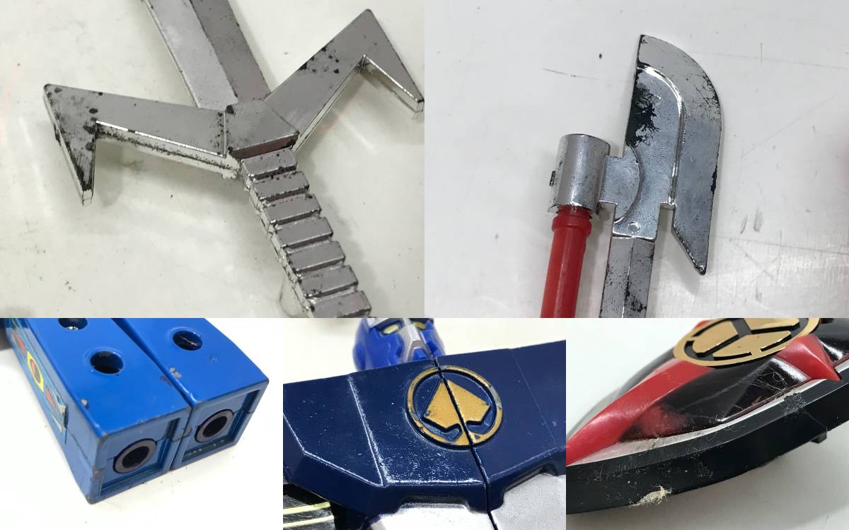 【5894】DXクロスエイダーセット 最強ロボ ダイオージャ ダイカスト フィギュア クローバー パーツ類未確認 ジャンク品_7