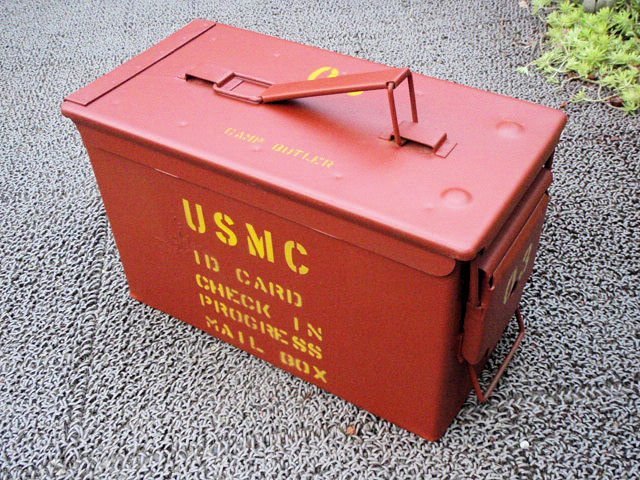 F1000A☆米軍スチール製ステンシル弾薬箱(M)/アーモ缶AMMO BOXアンモ缶 