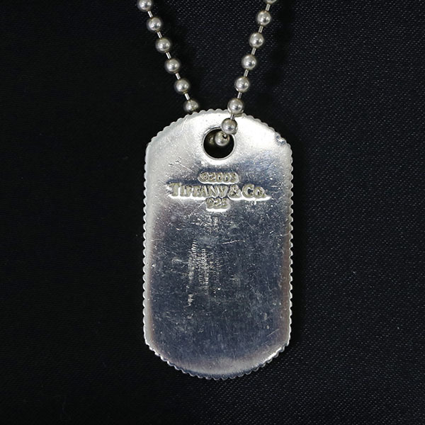 ティファニー TIFFANY＆CO コインエッジ ドッグタグ ネックレス 925 ペンダント 【xx】【中古】4000060800900644