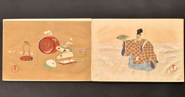 稀ちく佐壹琳派画家神坂雪佳の多色摺木版図案画帖30図案の内25図案入り