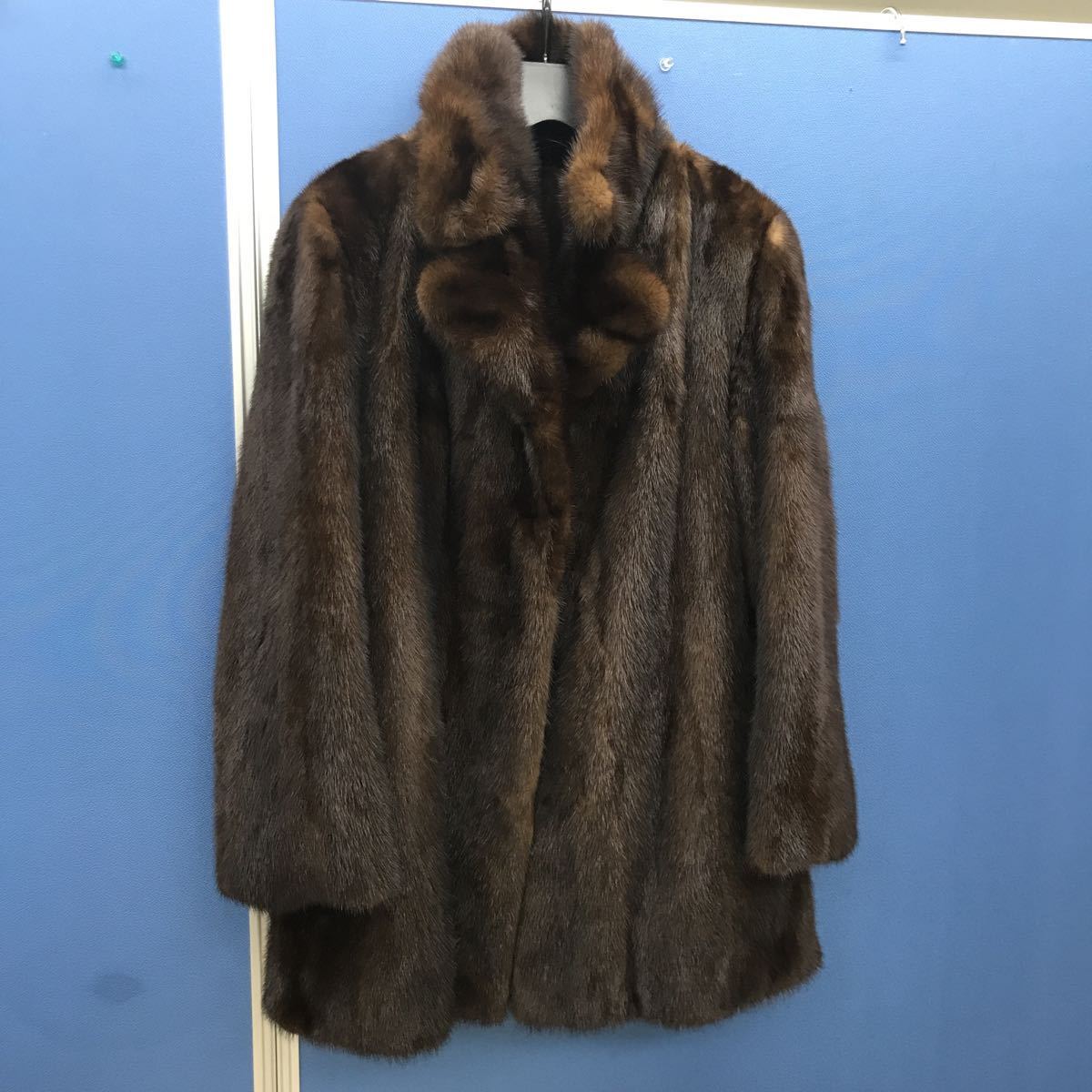 ミンク　ハーフコート　ダークブラウン ファーコート ハーフコート ミンク ブラウン ミンクファーコート ダークブラウン