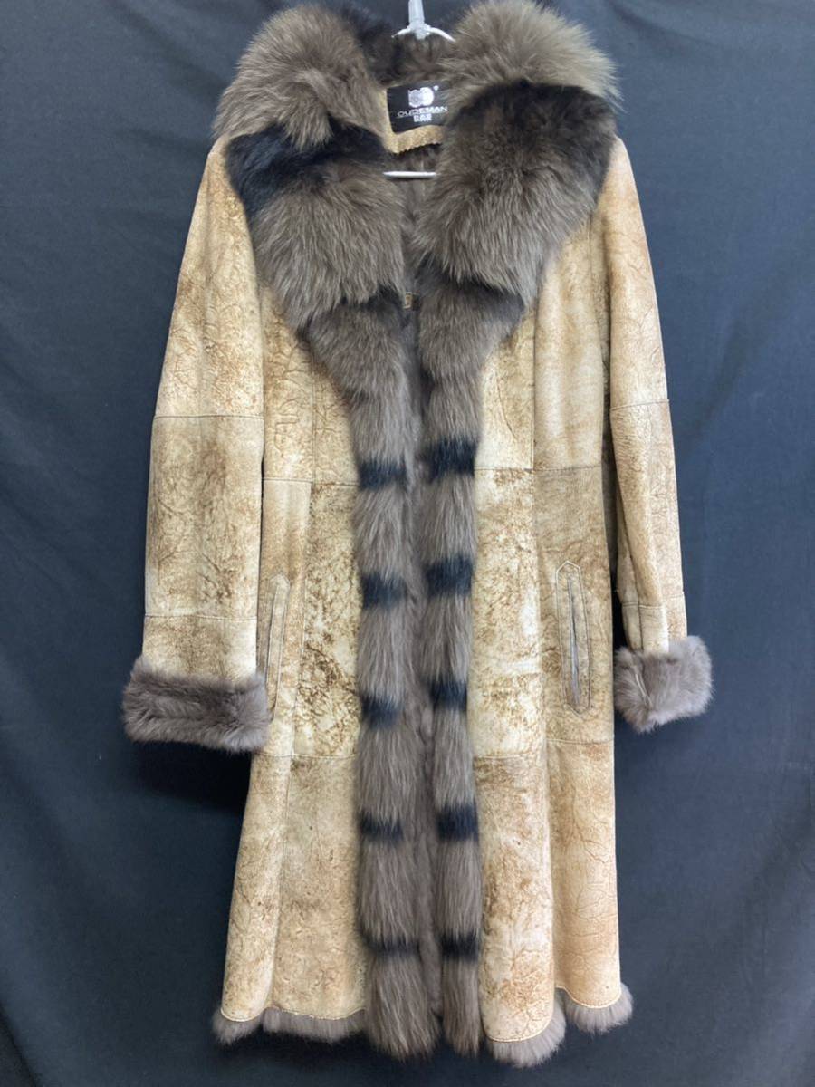 A6240N182】毛皮 ロングコート OUDEMAN 欧得漫 ファー 44XXL アウター 