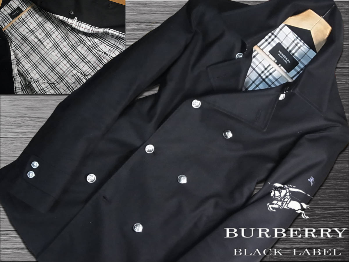 Pコート BURBERRY BLACK LABEL 希少Lサイズ！最高級！雑誌掲載！ナイト