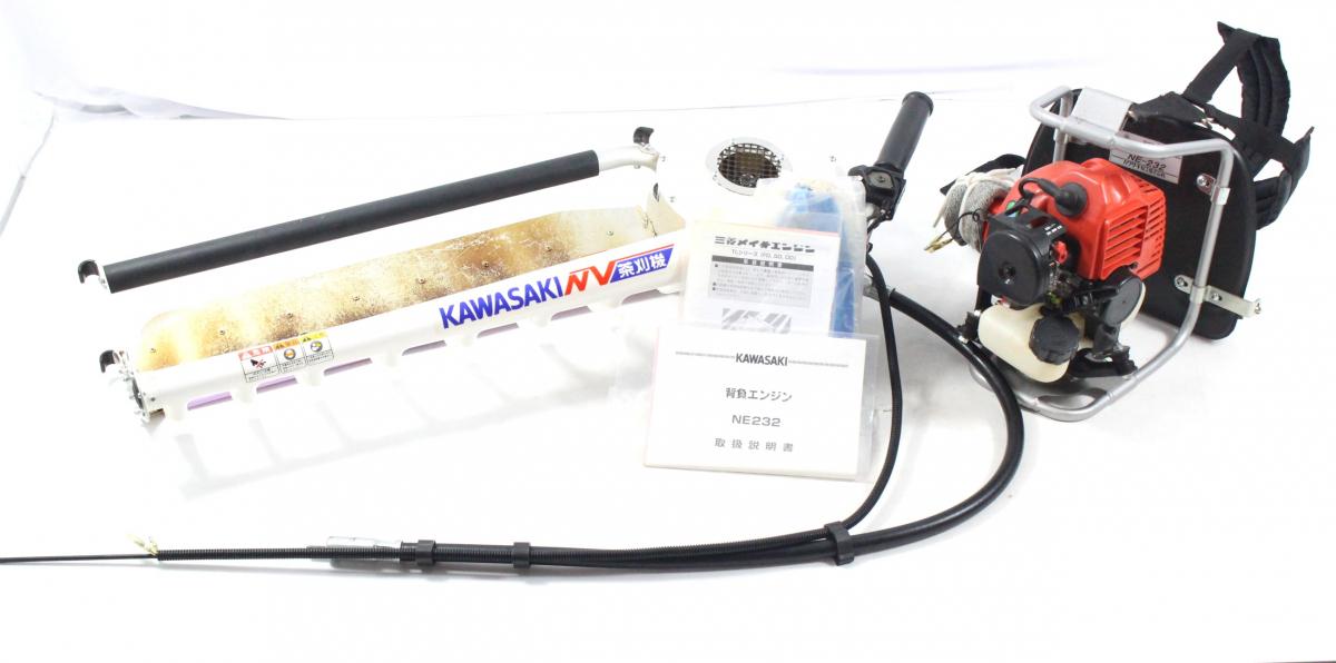 ト静】☆2個口発送!! 直引き大歓迎!! KAWASAKI NV 茶刈機 1人用茶刈機 