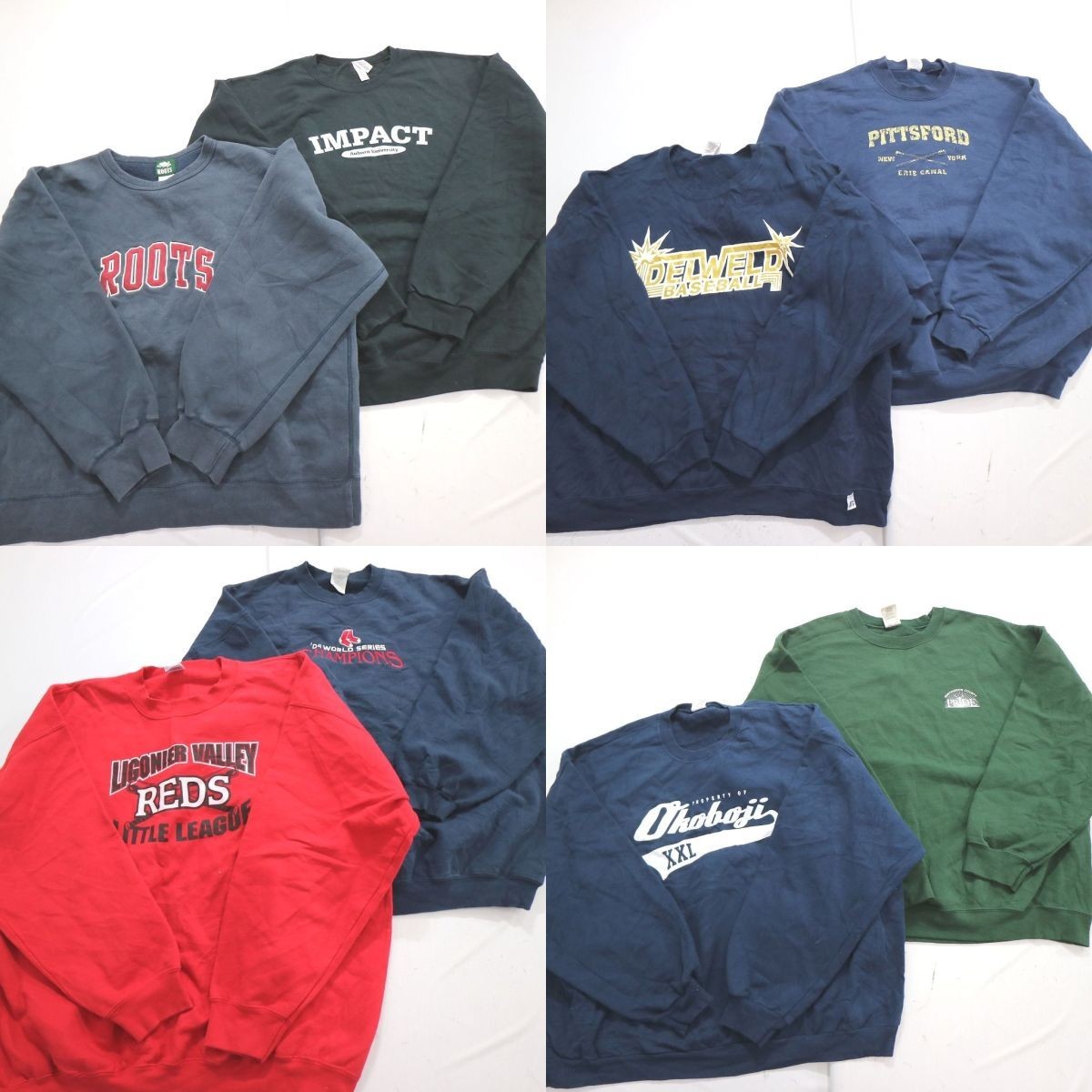 ◎プリントスウェット set カレッジ風 他 (メンズ2XL) 8枚セット まとめ売り 古着卸 1円スタート 最落なし ML8730