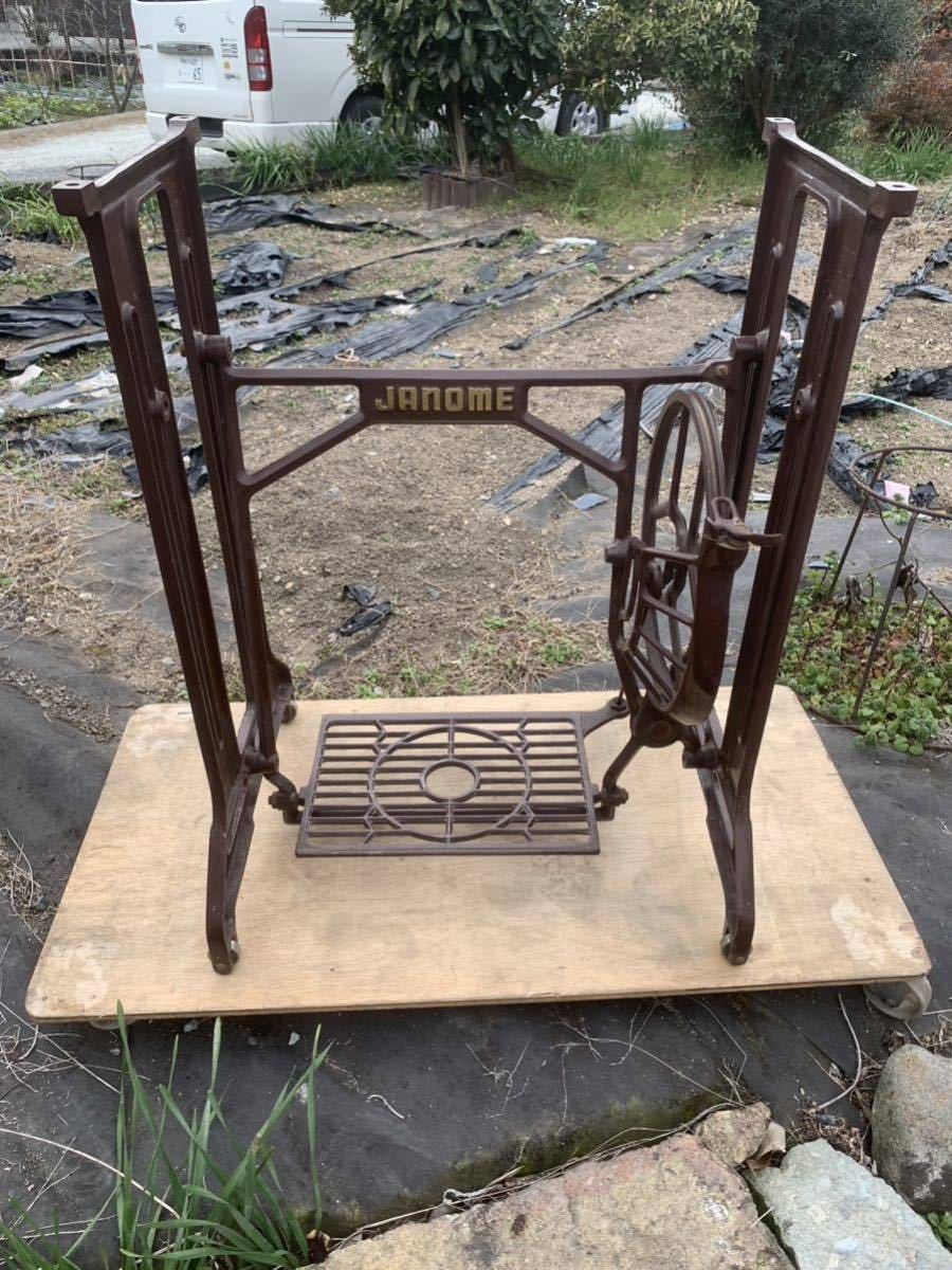 かずなが ジャノメ職業用足踏みミシン鉄脚 大型 テーブルに！ ジャノメ