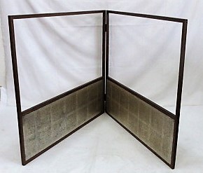  風炉先びょうぶ 夏用 3 1尺ｘ2 4尺 金丁番 片開き 表は銀色紙貼り 裏はとりのこ和紙貼り 日本製 1２番(木工、竹工芸)｜売買されたオークション情報、yahooの商品情報をアーカイブ公開 - オーク 木工、竹工芸
