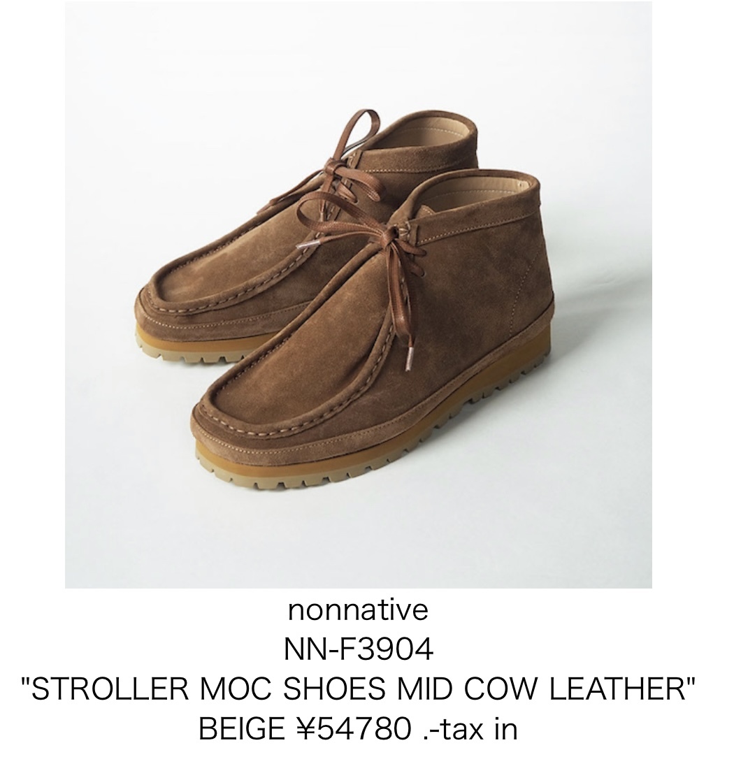NONNATIVE STROLLER MOC SHOES MID COW LEATHER ブーツ unused  