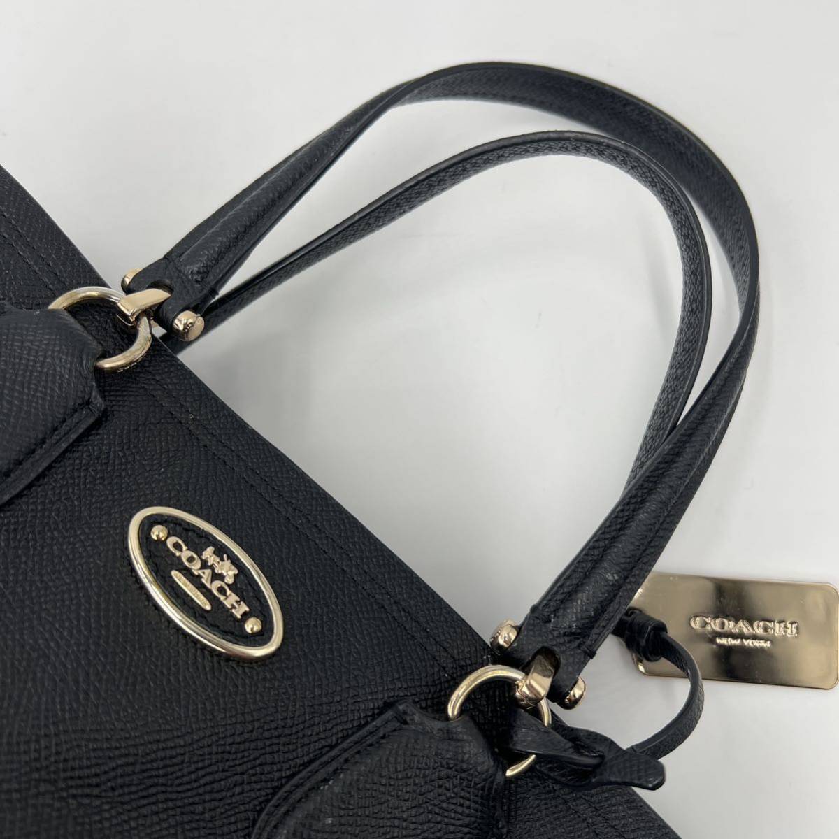 1円【美品】コーチ COACH ハンドバッグ トートバッグ ビジネス レザー 