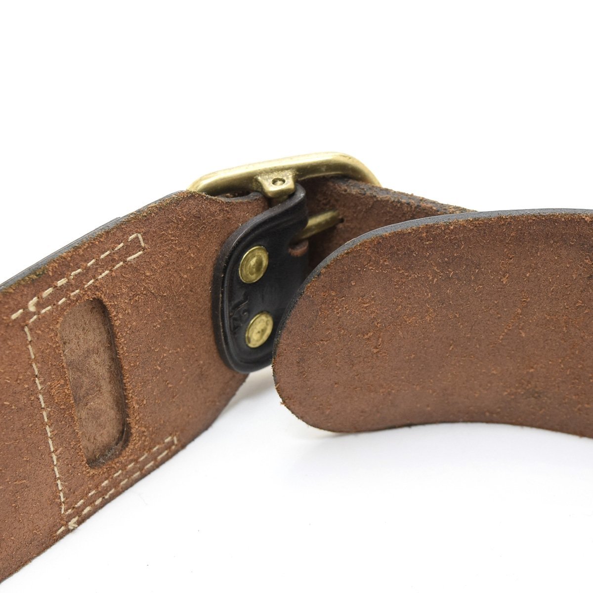 ★465519 ショットシェルベルト 革製 全長約90cm ショットガン 散弾銃 シェルホルダー ハンティングベルト_6