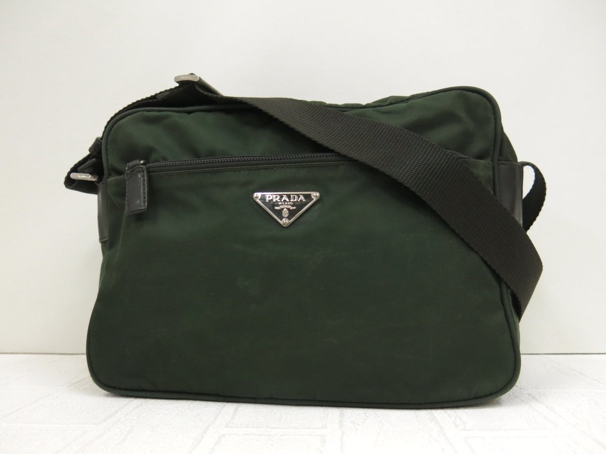 ○PRADA プラダ○斜め掛け○メンズ○ナイロン カーフ レザー 本革