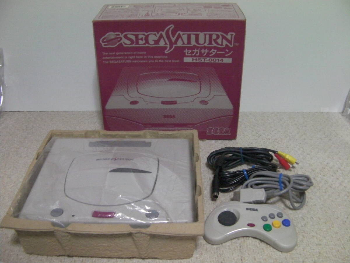 セガサターン 白 本体 □□ 即決!! SS セガサターン本体 白（箱付き）／ セガサターン SEGA