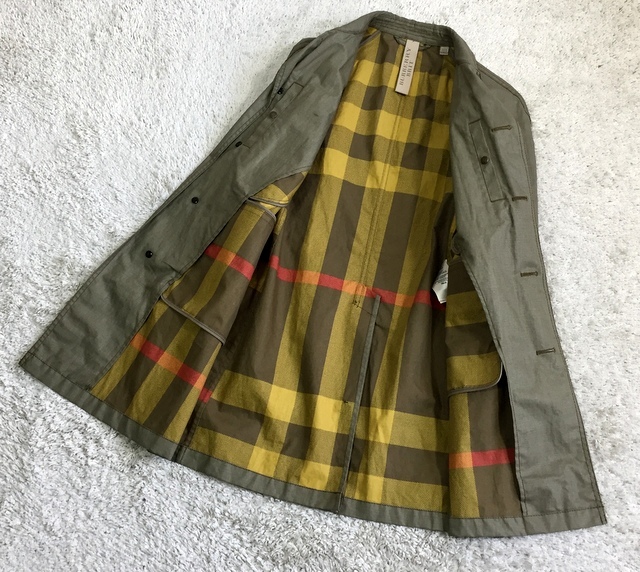 試着程度 メガチェック BURBERRY BRIT バーバリーブリット ビジネス カジュアル メンズ 紳士 ジャケット スーツ チェスターコート S