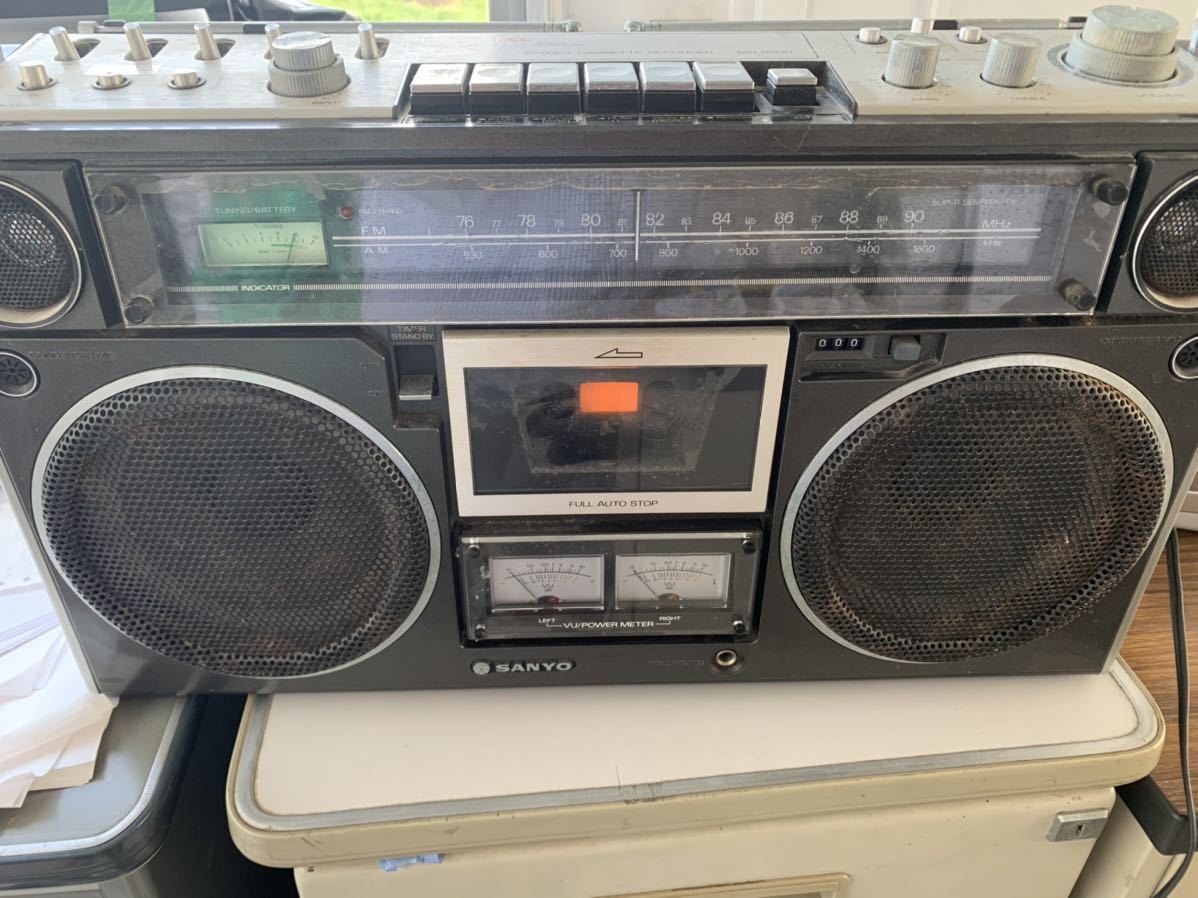 整備品Sanyo サンヨー MR-9600 ラジカセ ラジオ 昭和レトロ 希少品