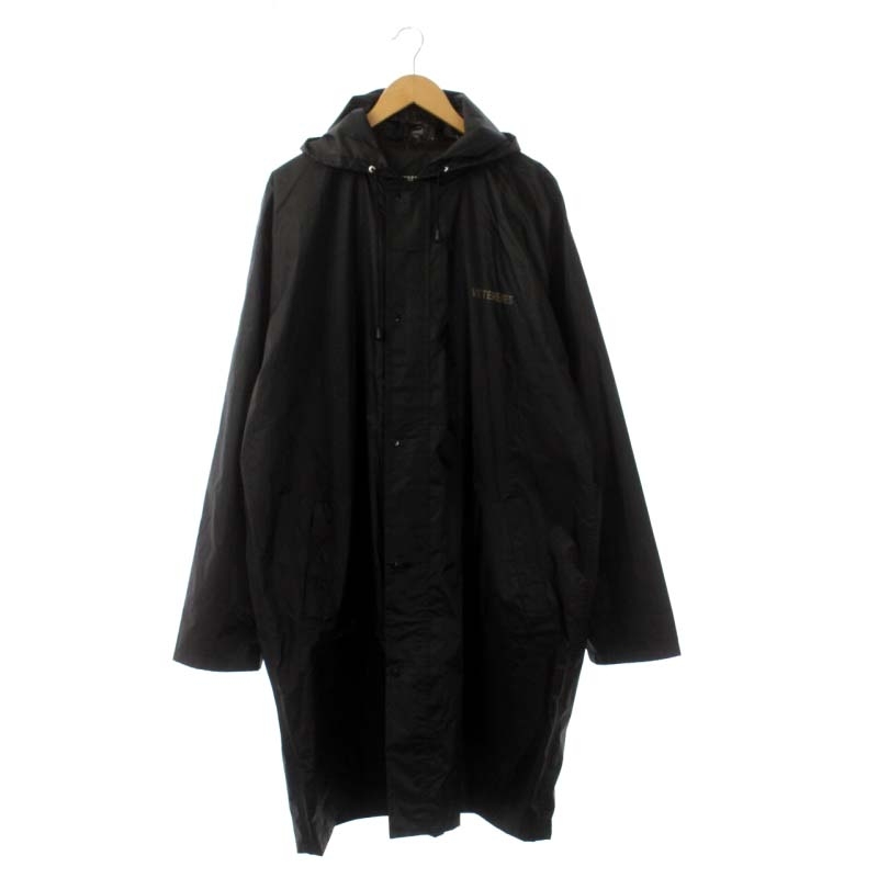 VETEMENTS ロゴプリント ロング レインコート ブラック VETEMENTS（ヴェトモン） 20SS × スターウォーズ バックロゴプリント