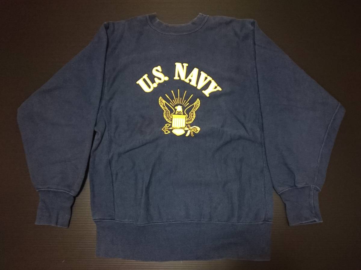美品 80s NAVY 海軍 トリコタグ チャンピオン リバースウィーブ USA製