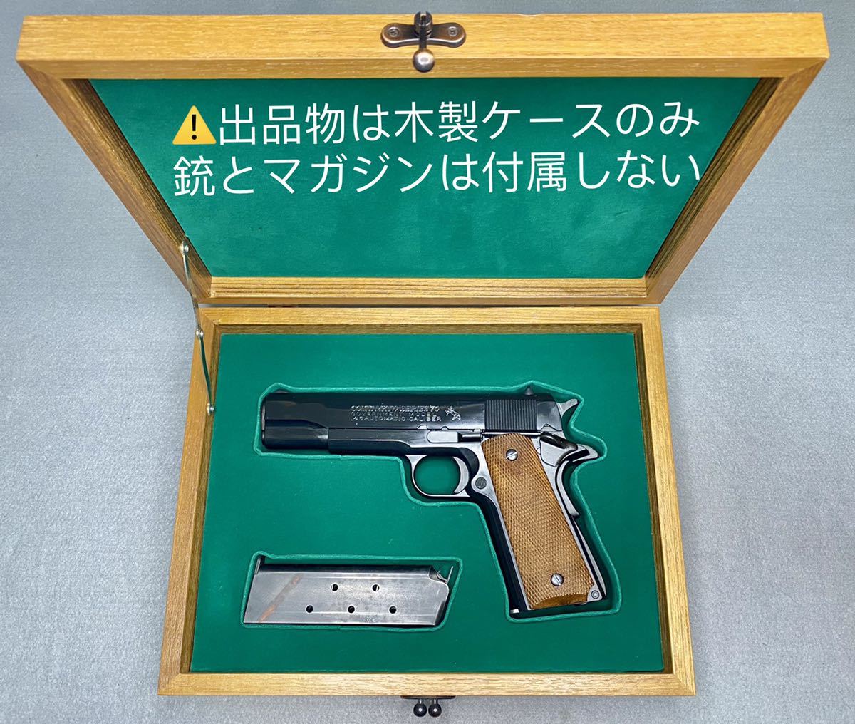 名刺ケース ガバメント ガングリップ 木製 アルミニウム製 名刺ケース