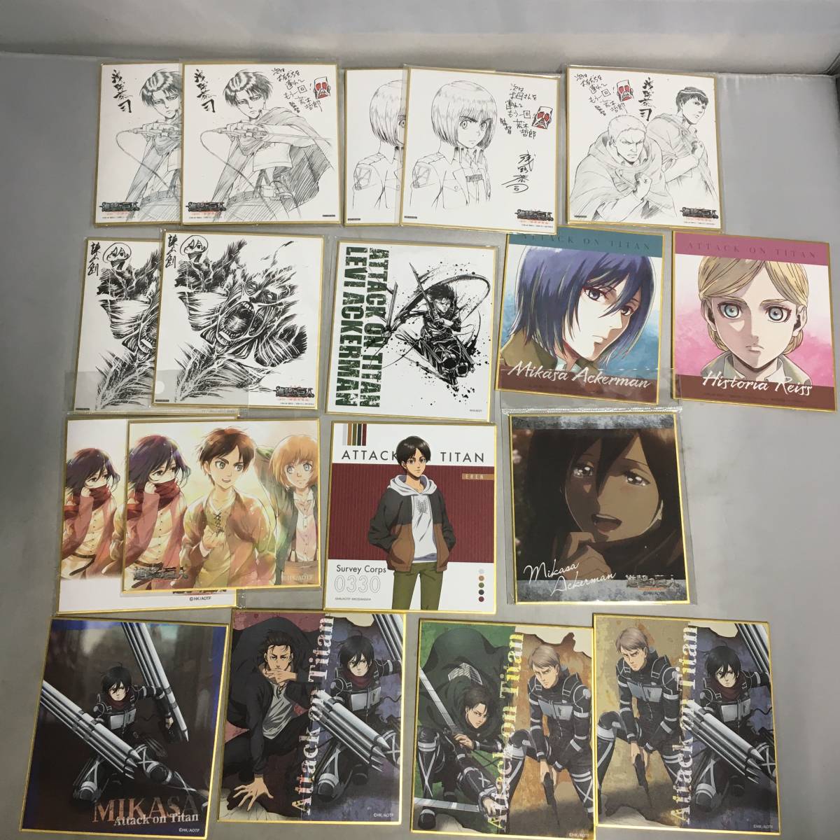 ○進撃の巨人 色紙 まとめ [リヴァイ エレン アルミン ミカサ 浅野恭司