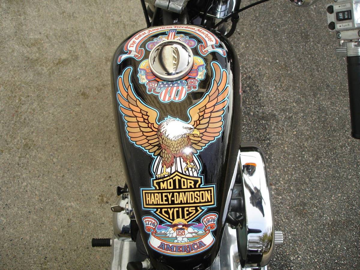 レプリカタンクデカール 1963-1965 Sportster XLH XLCH レプリカタンクデカール 76 Bicentennial Decal 76 XL XLCH Sportster