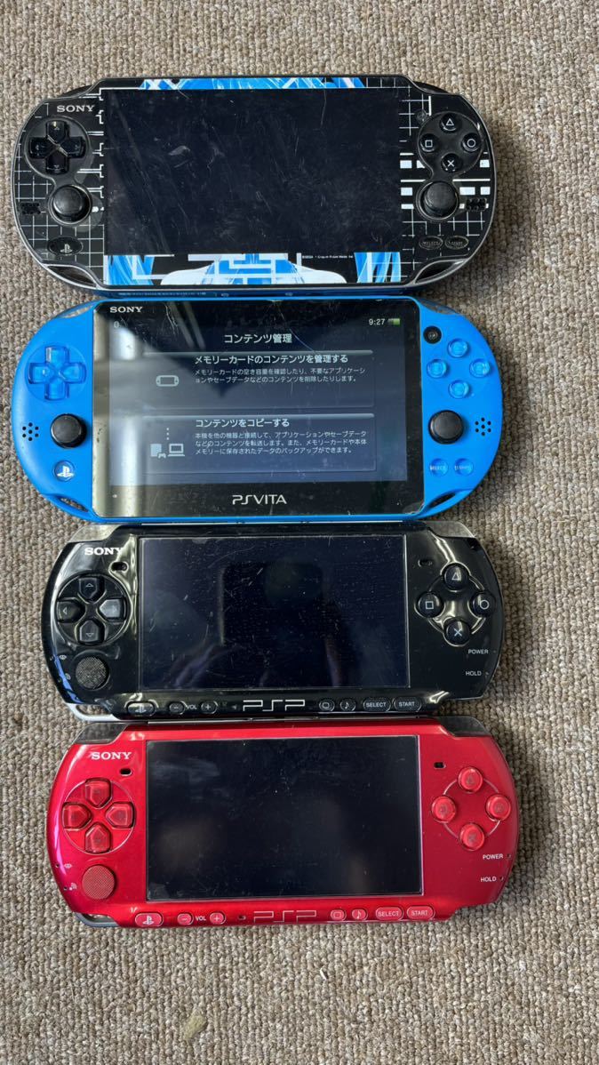 SONY PSVITAPCH-2000 PCH-1000 PSP本体 PSP-3000x2 4本セット 未確認 