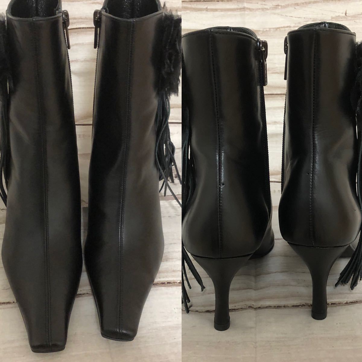 ダイアナ サイドジップ ショートブーツ レザー レザーブーツ 本革