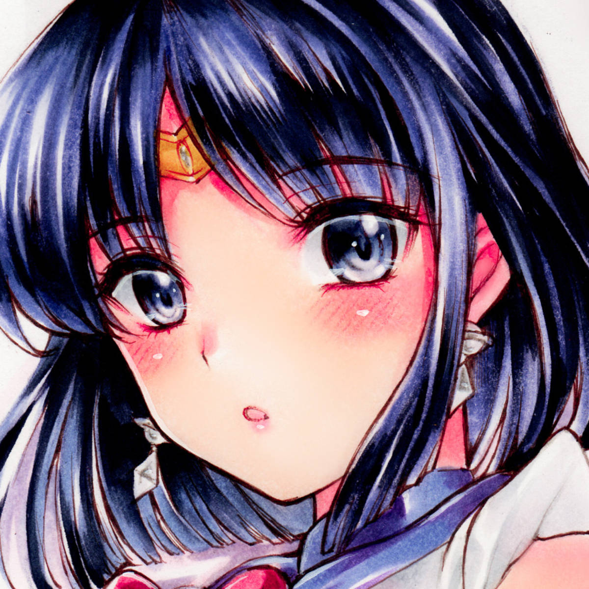 手描きイラスト ◇ セーラーサターン / 土萠ほたる ◇ 美少女戦士