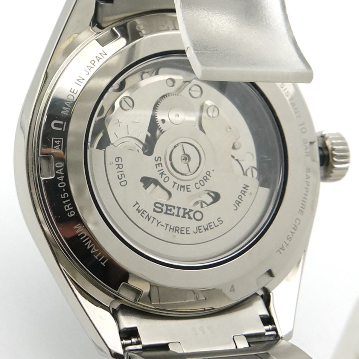 *4252【１円開始】SEIKO セイコー PRESAGE プレザージュ 腕時計 SARX057 無反射ブラック文字盤 メカニカル メンズ シルバー_5