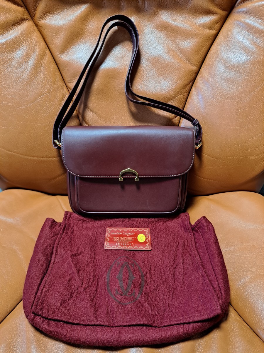 Cartier カルティエ マストライン ボルドー 2way ショルダーバッグ 