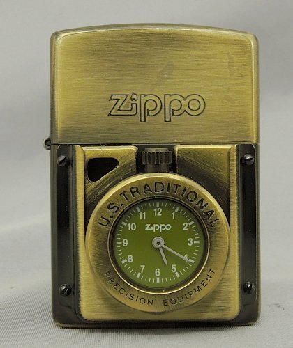 未使用 zippo TIME LITE ジッポー タイムライト カーキ 真鍮いぶし 
