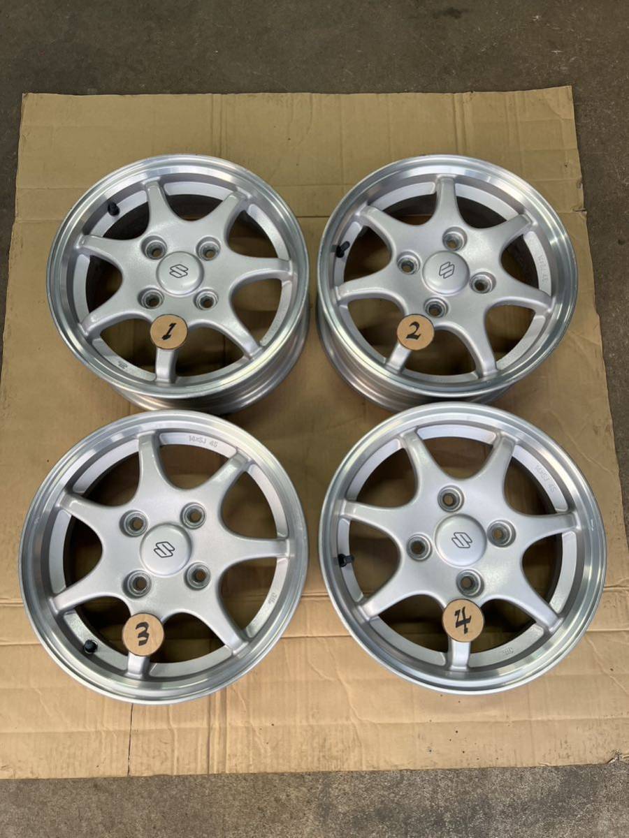 スズキカプチーノ純正ホイール 忙しい 5J×14インチ オフセット45 4/114.3