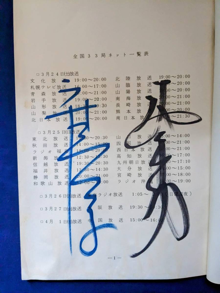 エメラルダスⅡ ラジオドラマ台本 原作:松本零士 非売品 サイン入り 