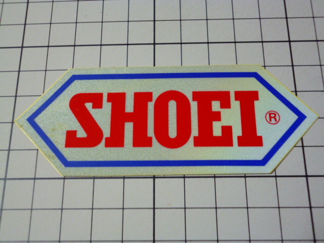 【残り僅か】 純正品 旧ロゴ SHOEI ステッカー 当時物 です(反射/105×40mm) ショウエイ ヘルメット