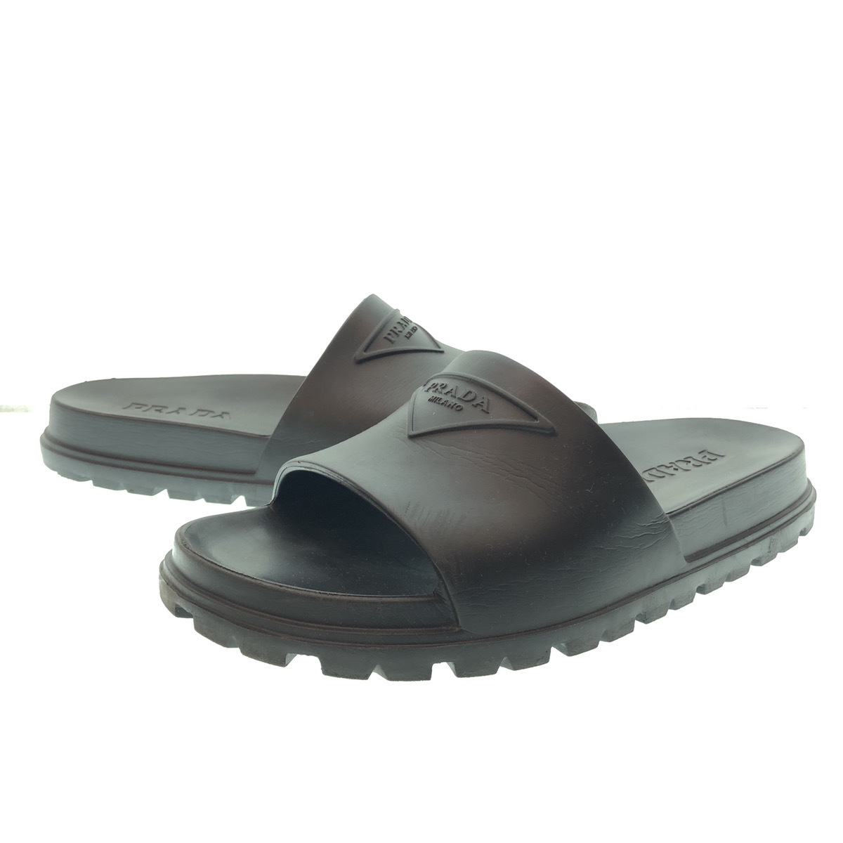PRADA Prada Rubber Red eBay Thong △PRADA プラダ Rubber Slide