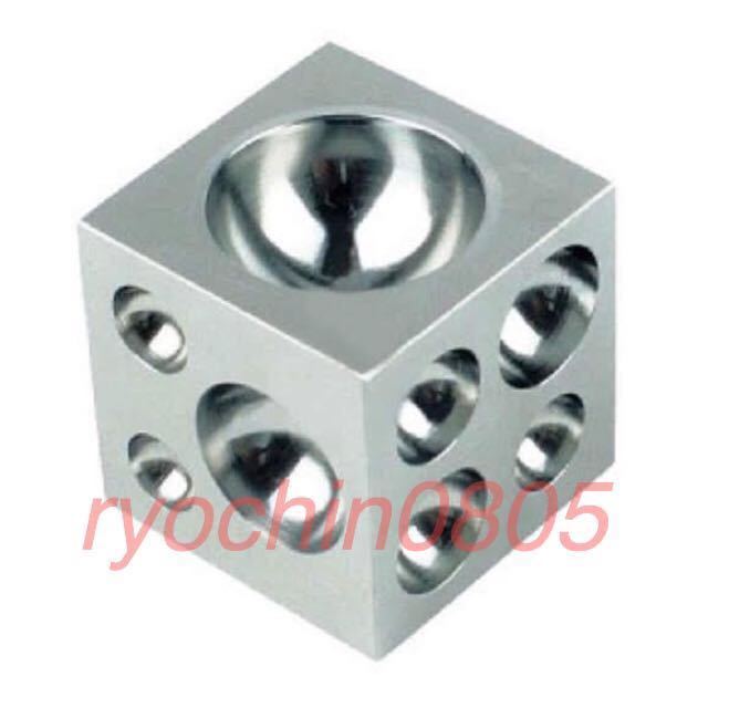 サイコロ玉台 50x50x50mm 矢坊主 コンチョ レザークラフト doming block 彫金工具 焼入り ライランド 【新品・未使用】