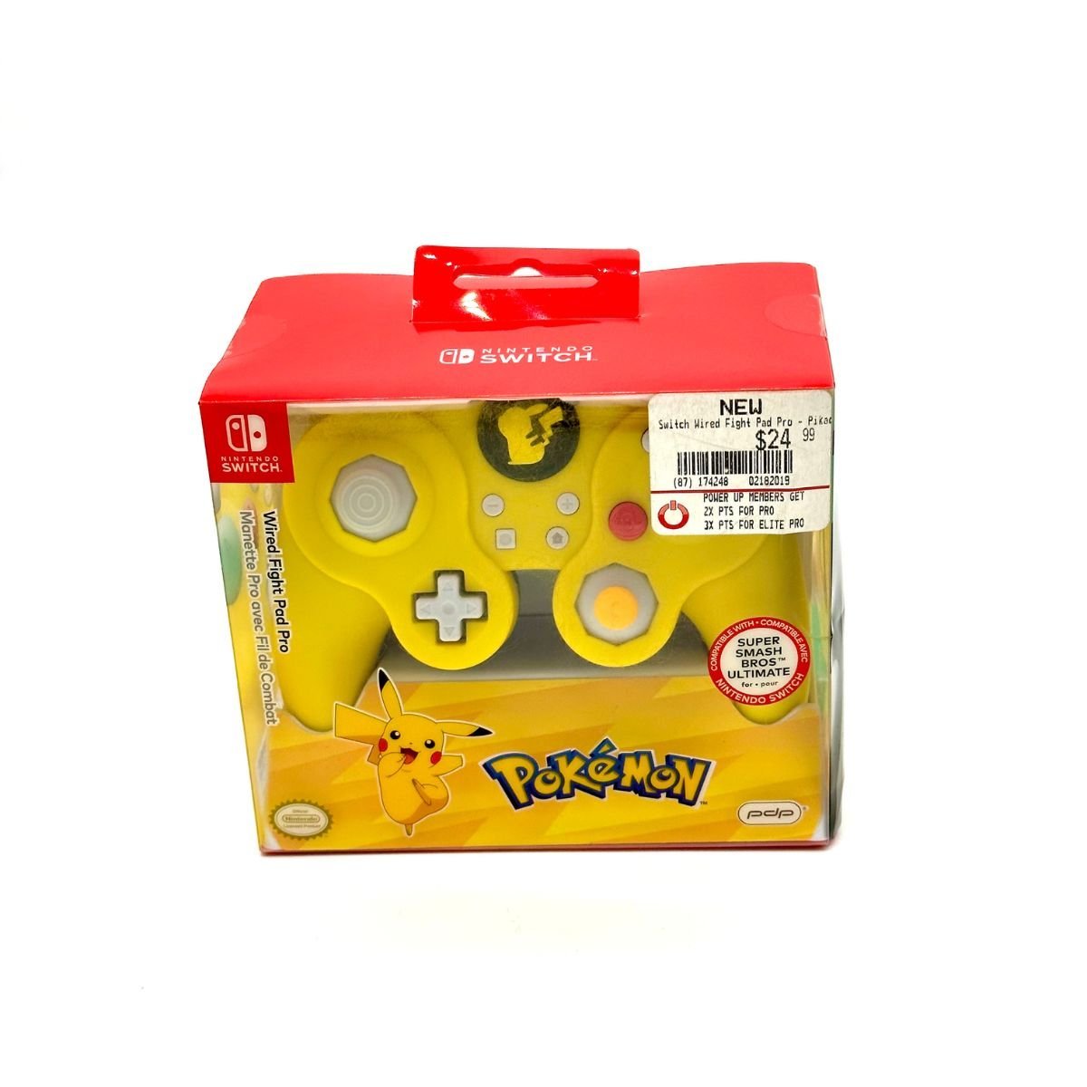 未使用】PDP社製 有線コントローラー for Nintendo Switch ピカチュウ