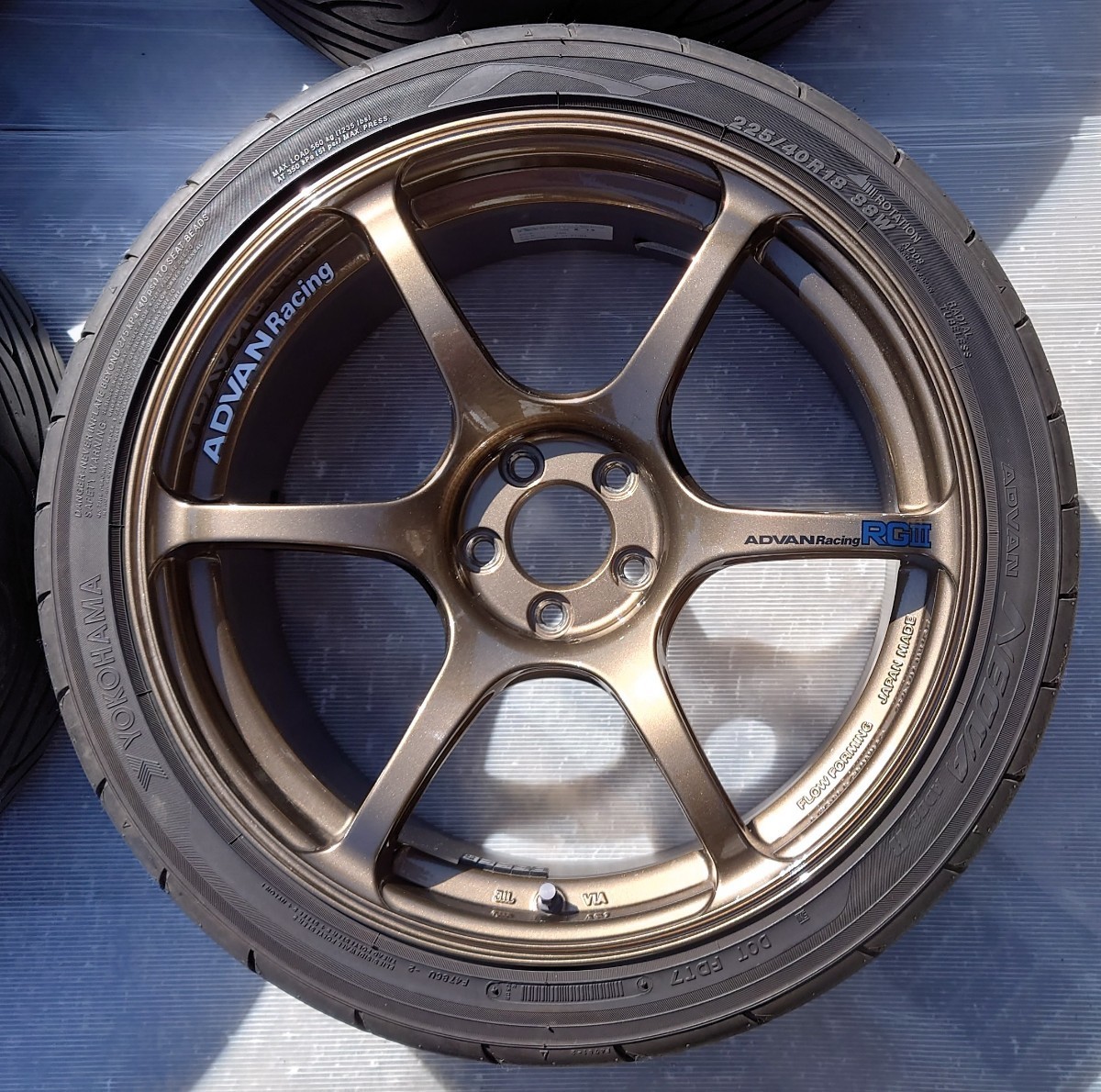 ADVAN Racing RG3 18インチ 8.5J +45 5H 100 UBM ブロンズ アドバン 