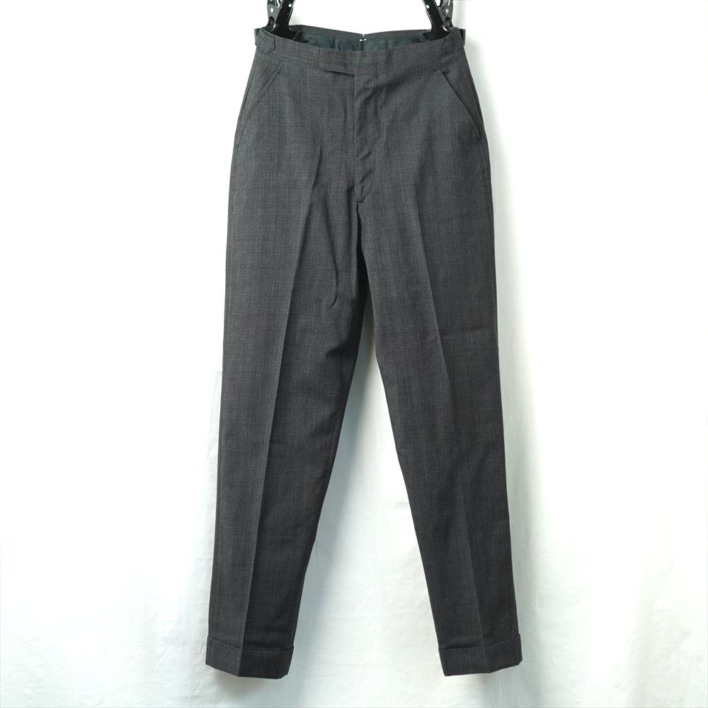 50s 60s ビンテージ ウールスラックス グレンチェック チャコール 50s