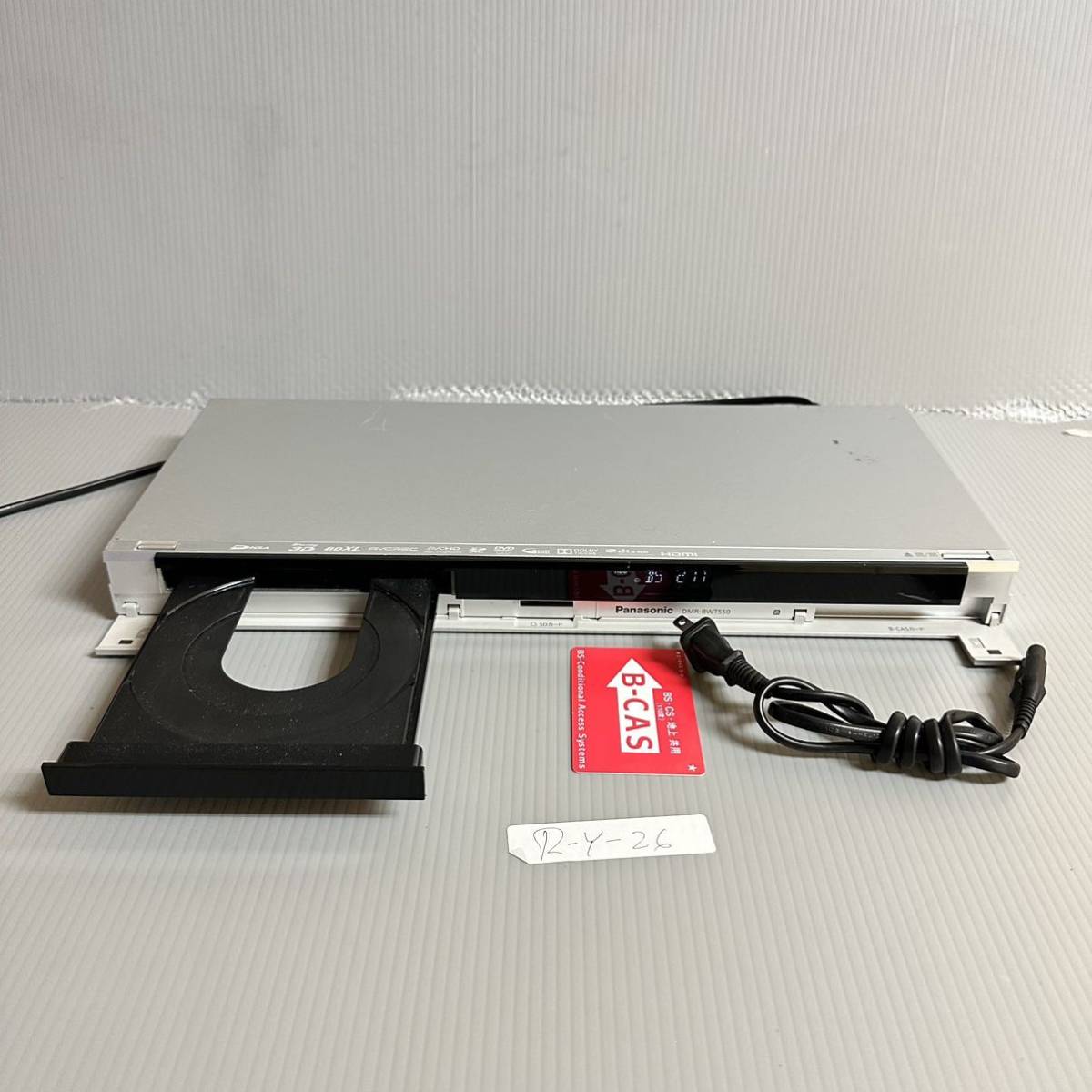 R-Y- 26 Panasonic DMR-BWT550 HDD/BD 2012年製 B-CASカード付き　現状品