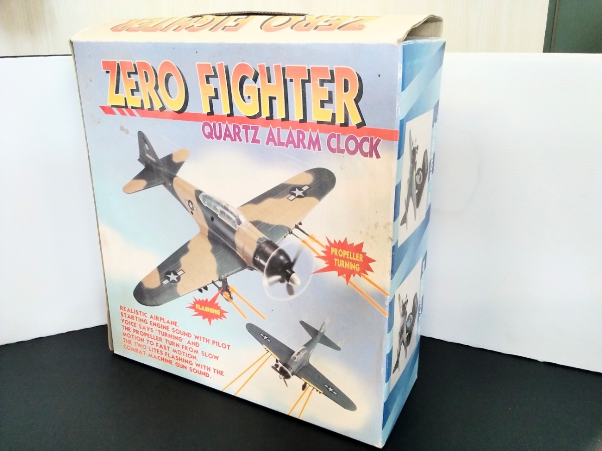 ZERO FIGHTER ゼロ戦 目覚まし時計 箱有り ミリタリーグッズ 日本軍