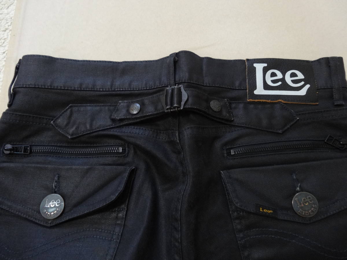 08832 Lee ストレッチ Leeリー ブラックデニムパンツ コーティング加工 
